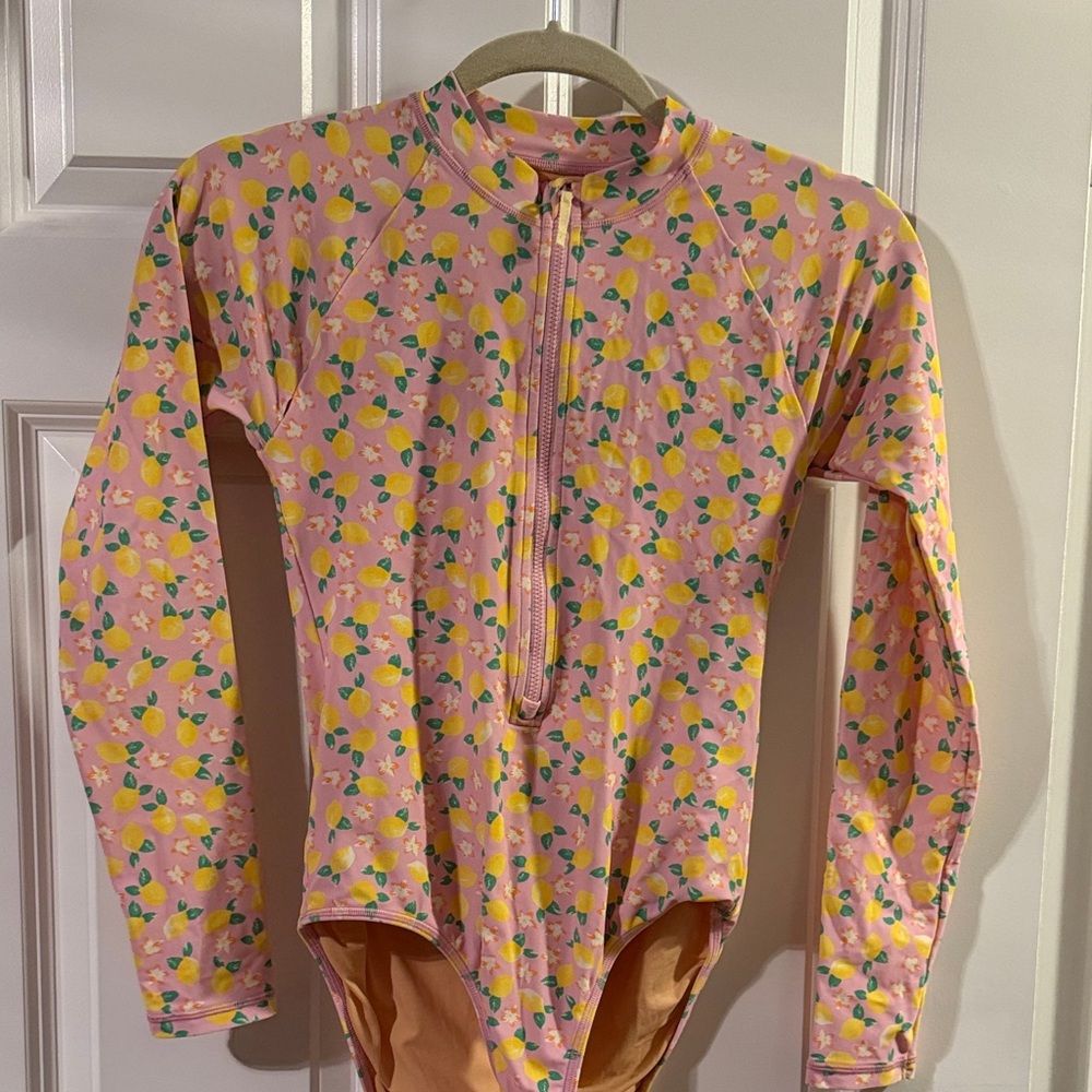 Crewcuts Pink and Yellow Floral Rashguard